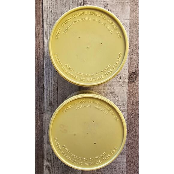 Vintage ALADDIN JAR Model 7000 Beige Insulated Hot Cold Freezer Thermo - Picture 8 of 9